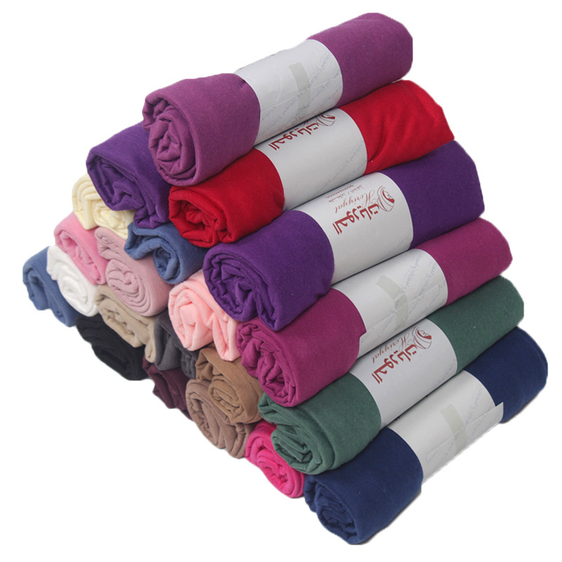 1$ Scarf Factory Wholesale Women Jersey Shawl Plain Hijab Muslim Scarf