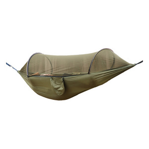 210T nylon automatic quick-open camping hammock anti-rollover anti-mosquito outdoor hammock