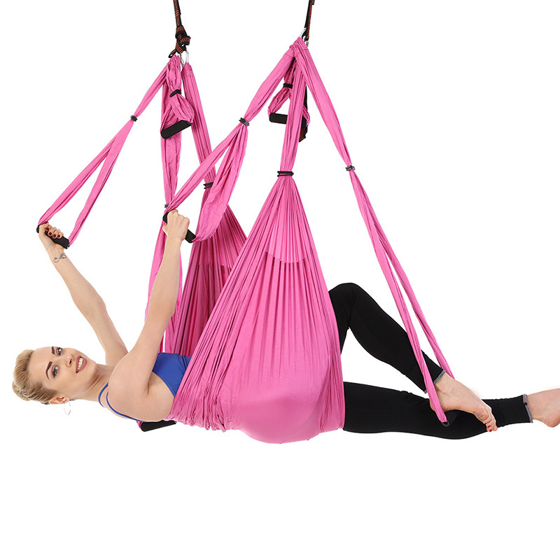 High Quality Home 5m Gradient Color Aerial Yoga Hammock Set Anti-gravity Aerial Yoga Swing Set