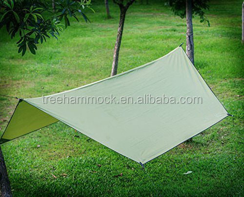 Outdoor Ultralight Hammock Waterproof Nylon Rain Fly Sun Shade Shelter Tree Tent Camping Tarp