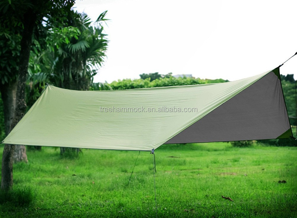 Outdoor Ultralight Hammock Waterproof Nylon Rain Fly Sun Shade Shelter Tree Tent Camping Tarp