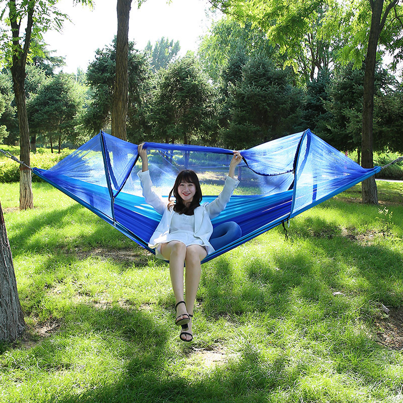 Hammock Swing Outdoor Multi Person Camping Hammock Portable Polyester Hammock Frame With Stand null