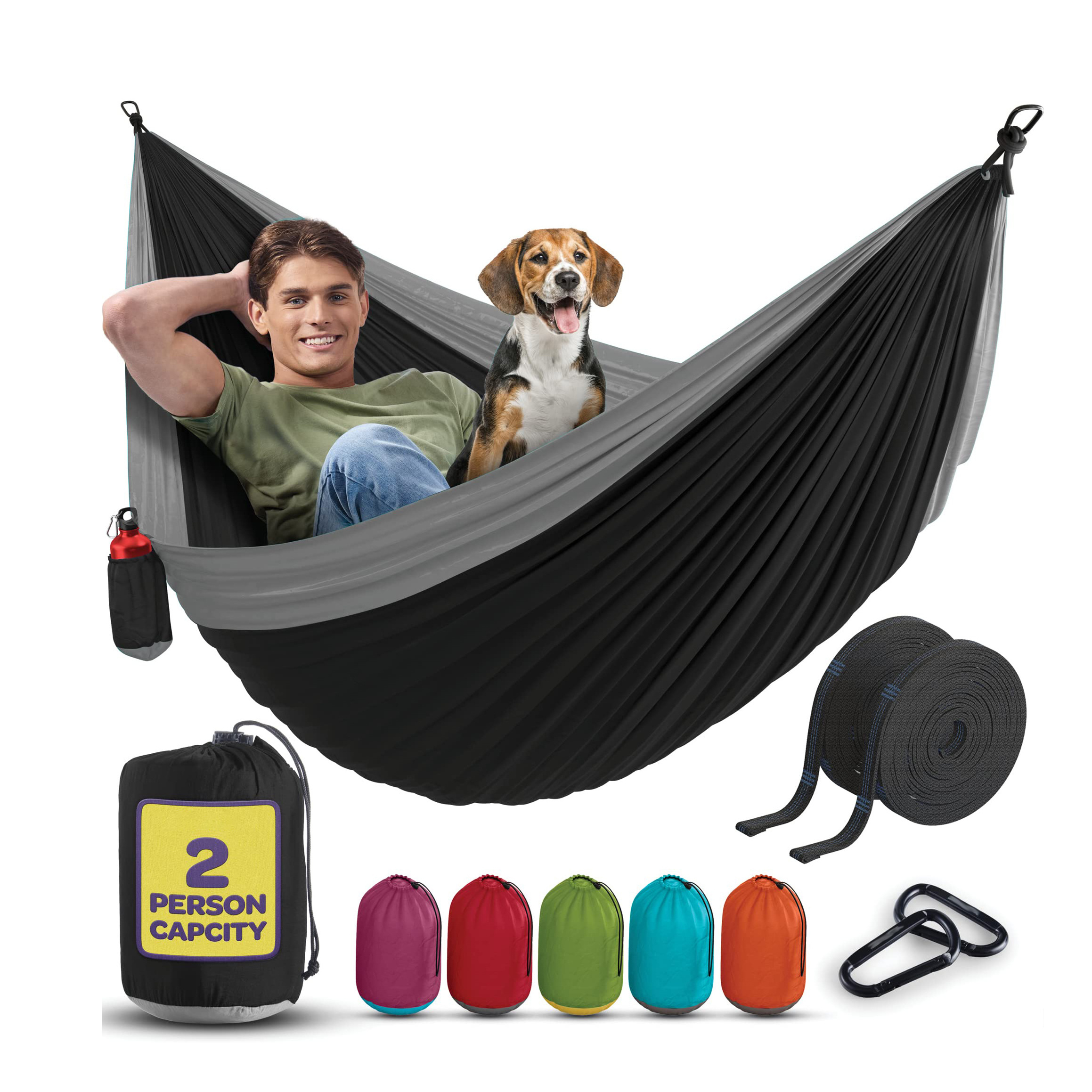 Wholesale Full-automatic Quick Opening Stab Mosquito Net Hammock 260*140 Outdoor Camping Canvas Hammock Portable