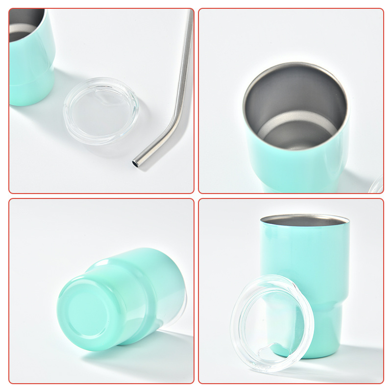 NEW 2oz tumbler shot glass stainless steel shot glasses 60ml shot glass cup mini tumbler with straw and lid