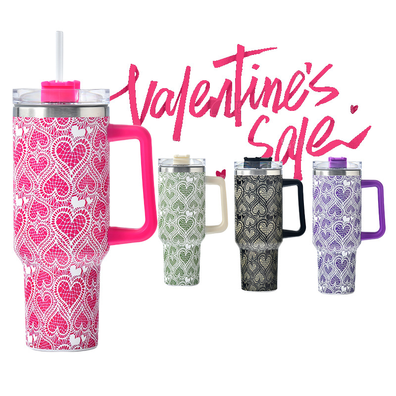 Valentine's Day gifts  40 oz Adventure Quencher stainless steel double wall vacuum 40oz tumbler with handle