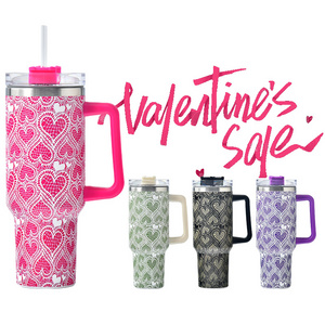 Valentine's Day gifts  40 oz Adventure Quencher stainless steel double wall vacuum 40oz tumbler with handle