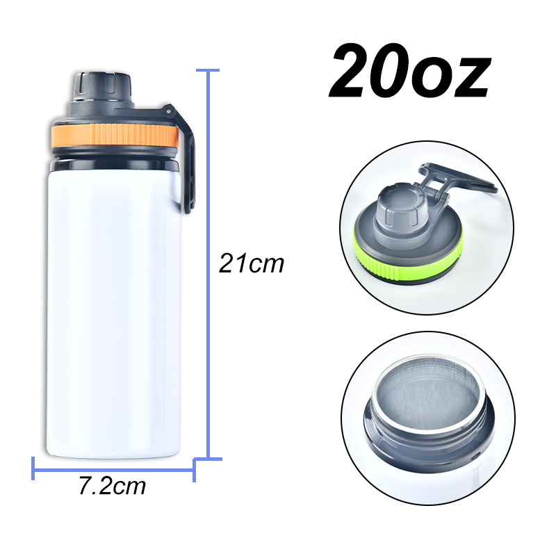 Ready to ship 20oz 600ml Colorful Cute Cup Sublimation Tumbler  Metal Aluminium Drinking Water Bottle