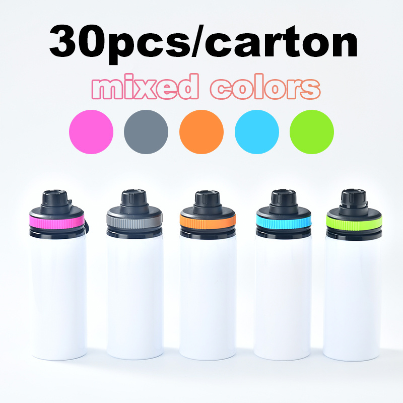 Ready to ship 20oz 600ml Colorful Cute Cup Sublimation Tumbler  Metal Aluminium Drinking Water Bottle