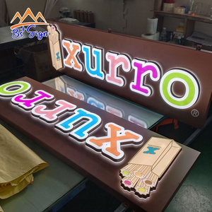 BS+ Custom 3D Letter Sign Board Restaurant LED Acrylic Wall 3D Logo Shop Sign storefront led 3d Letter Name Board