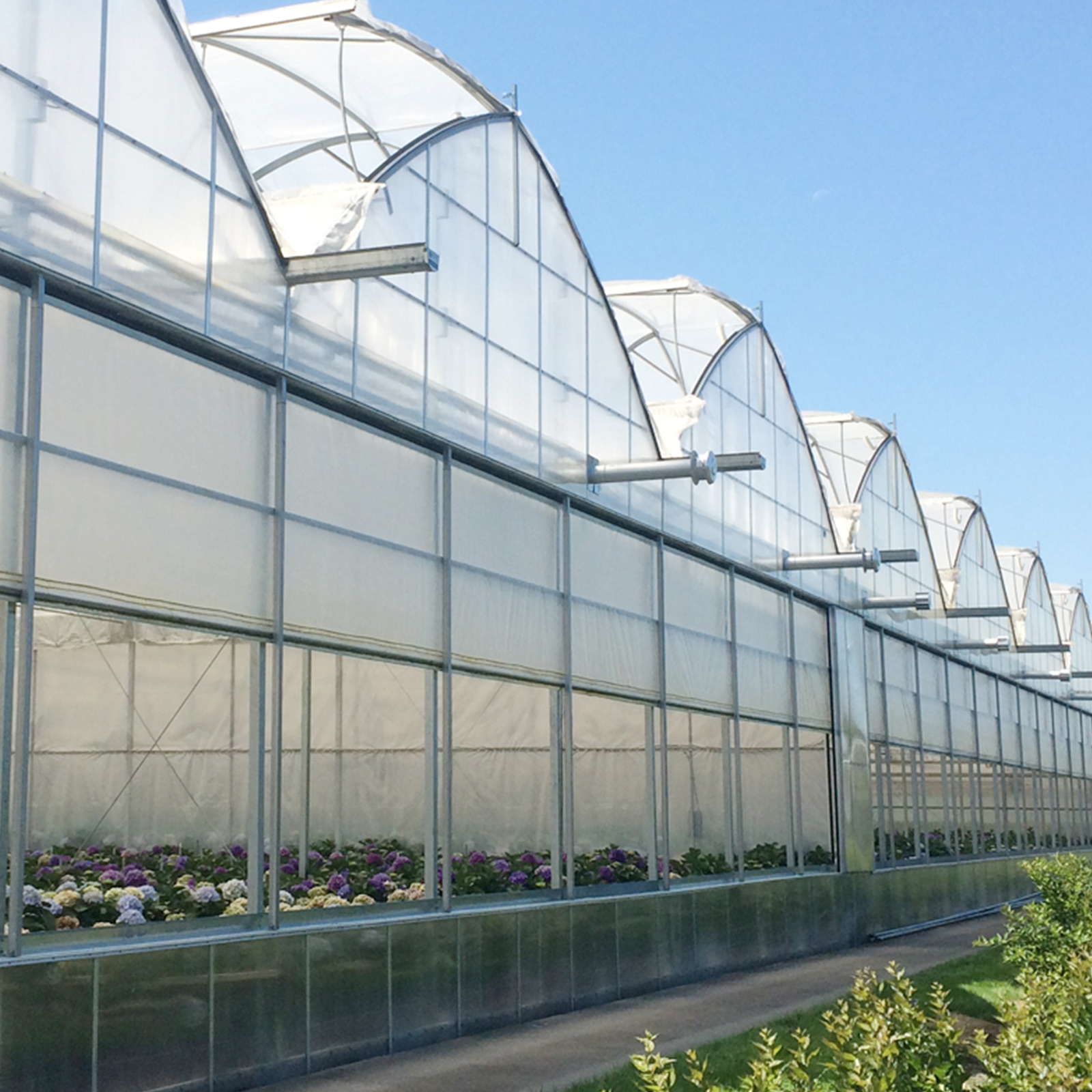 Automatic Retractable Roof Plant Green House Skylight Ventilation Greenhouse for Tropical Area