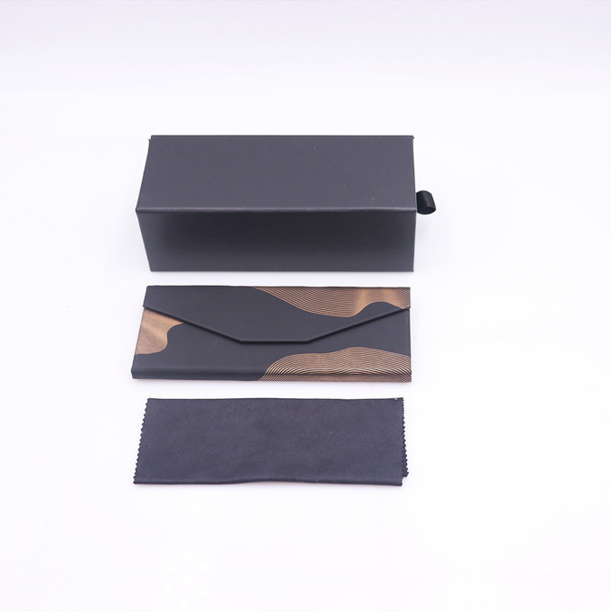 2023 Wholesale PU leather glasses case custom sunglasses case set packing folding eyewear packaging case box