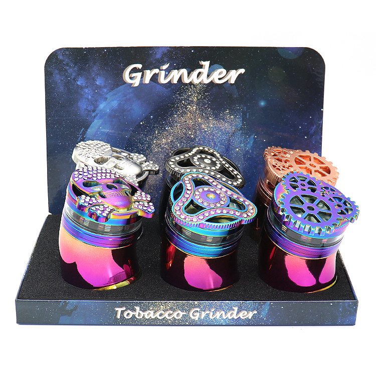 New portable color 4 layers herb grinder resin zinc alloy wooden spice dry grinders crusher  spice herb grinder