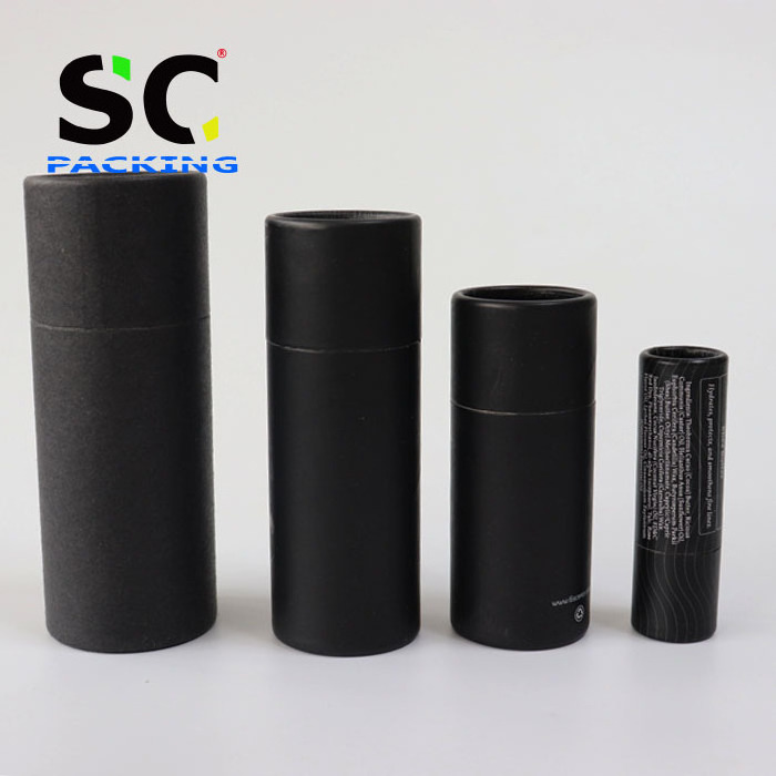 Custom round kraft paper tube packaging glass dropper bottle packaging tube cosmetic packaging tube for essential oil