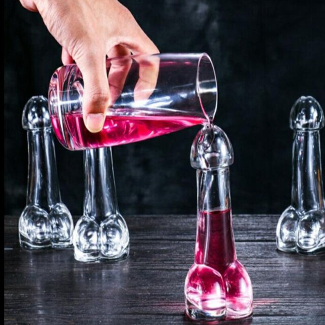 Hot Sale unique  shape glass cups Cocktail glass Bar Party Drinking Creative wine glasses Bottle Cup Mug