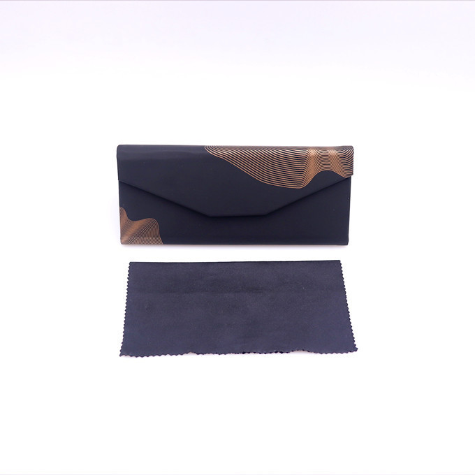 2023 Wholesale PU leather glasses case custom sunglasses case set packing folding eyewear packaging case box