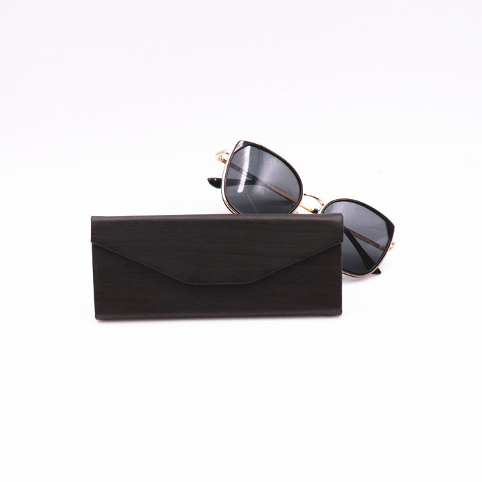 Handmade leather PU sunglasses case glasses folding eyeglasses cases packaging box glasses case custom logo