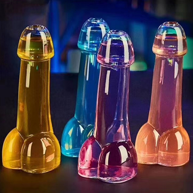 Hot Sale unique  shape glass cups Cocktail glass Bar Party Drinking Creative wine glasses Bottle Cup Mug