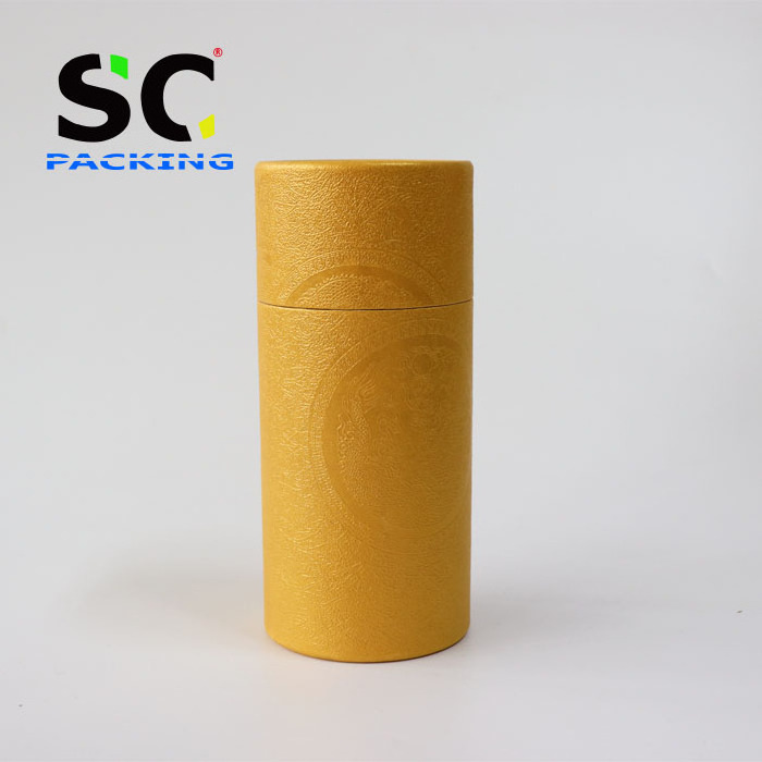 Custom round kraft paper tube packaging glass dropper bottle packaging tube cosmetic packaging tube for essential oil