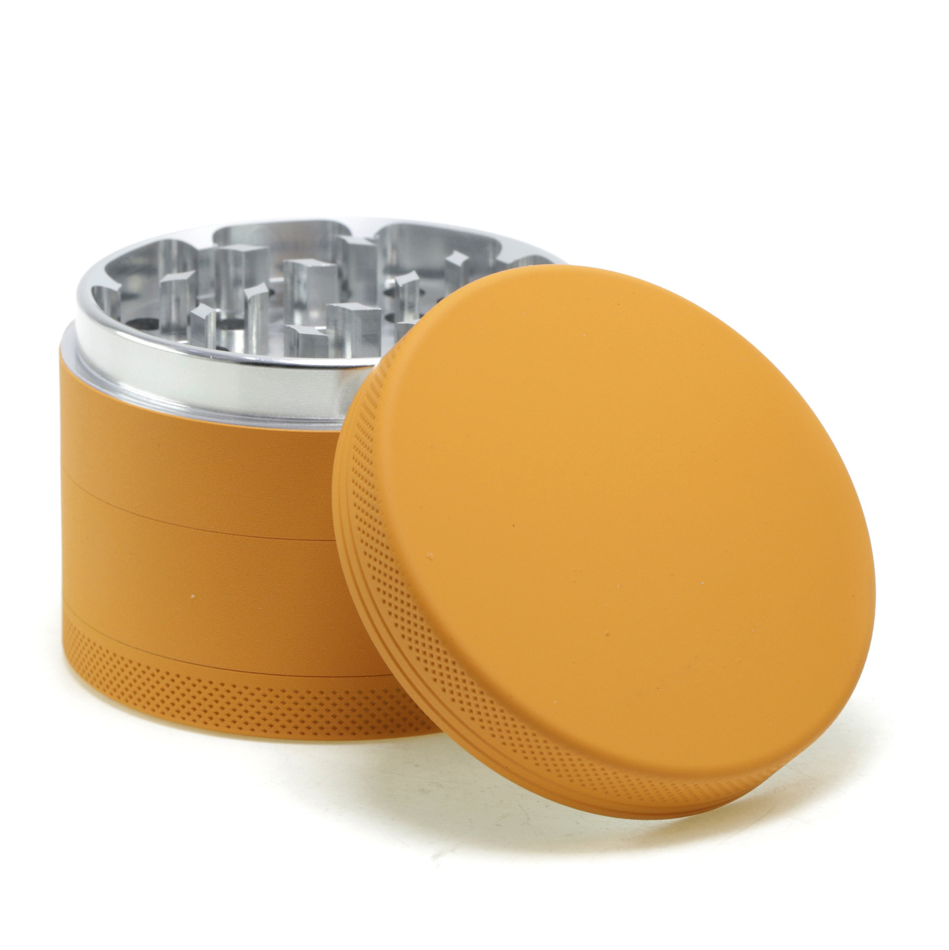 herb grinder aluminum Custom logo matte spice herb grinder  2.5 Inch 4 layers rubber paint herb grinder