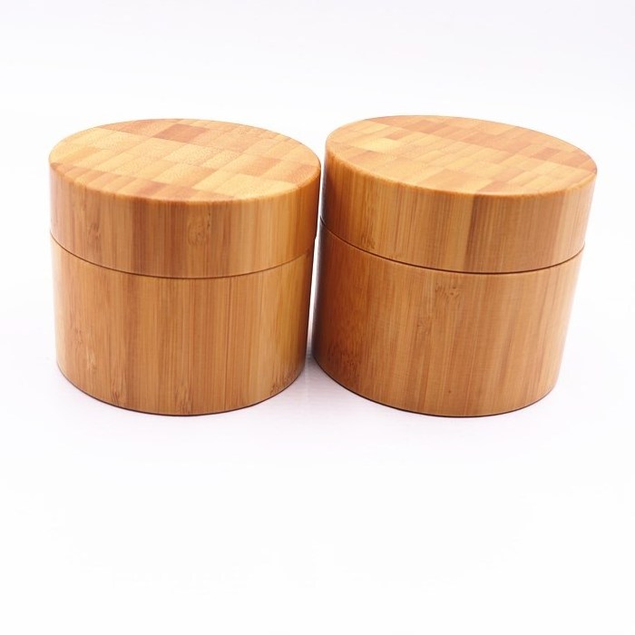 Omaos Biodegradable Wooden Cream Jars And Bottles Manufacturer Custom Design Natural Luxury Bamboo Cosmetic Packaging