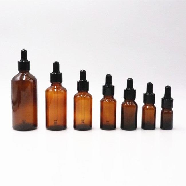 amber tamper evident screw cap 10ml 30ml 50ml 100ml  brown  diffuser bottle amber glass essential oil dropper bottle