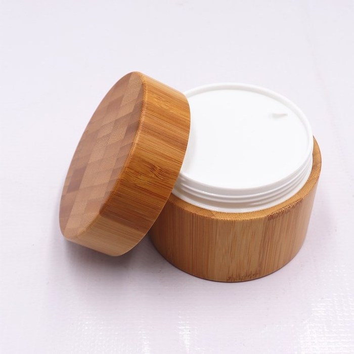 Omaos Biodegradable Wooden Cream Jars And Bottles Manufacturer Custom Design Natural Luxury Bamboo Cosmetic Packaging