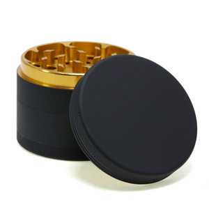 herb grinder aluminum Custom logo matte spice herb grinder  2.5 Inch 4 layers rubber paint herb grinder