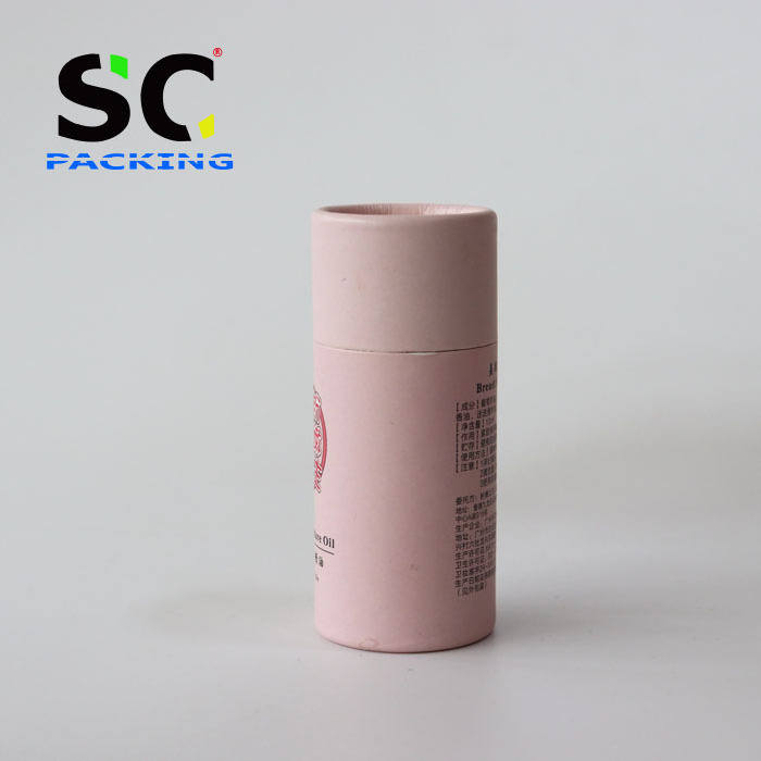 Custom round kraft paper tube packaging glass dropper bottle packaging tube cosmetic packaging tube for essential oil