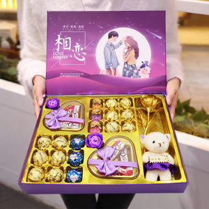 Factory wholesale custom logo rose gift packaging box for food chocolate candy chocolate covered strawberry boxes