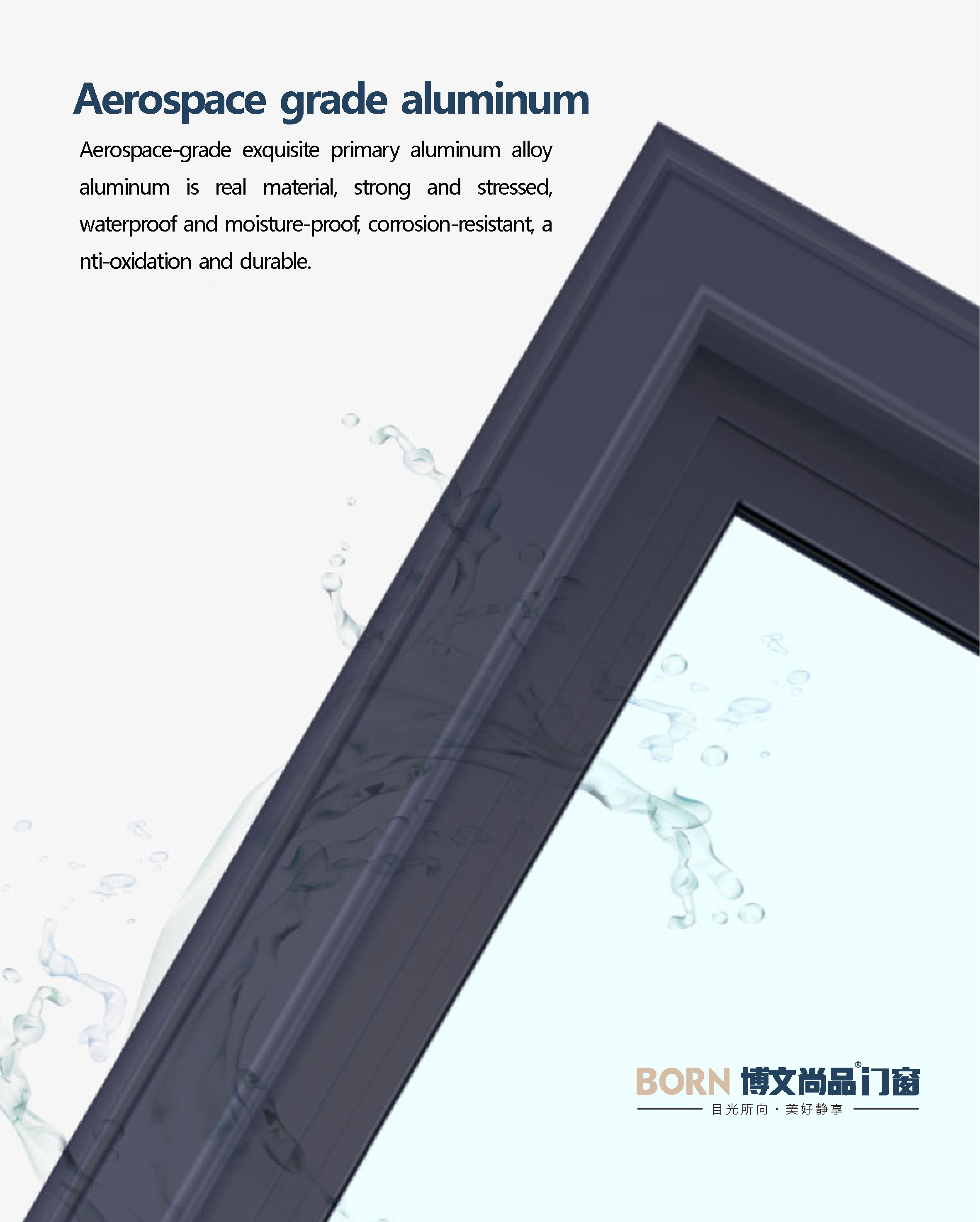 Simple French Design Doors And Windows  Aluminium Waterproof Soundproof Modern Bathroom Room  Customized Glass Casement  Doors