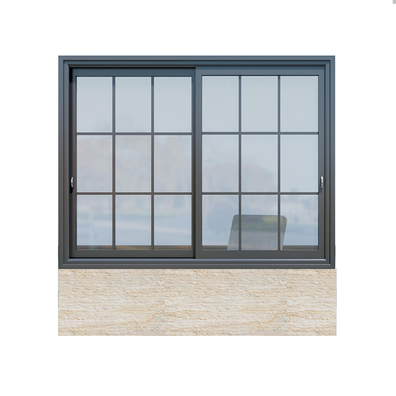 American Style Aluminum Windows Sliding Double Glazing with Grille Design Fenster