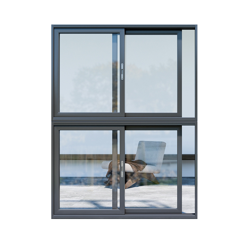 2023Born House Window Glass Design Interior Niche Style Up And Down Double Aluminum Alloy Sliding Window