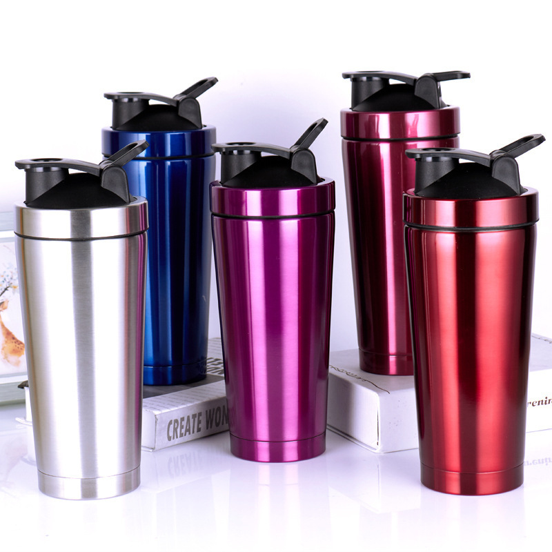 GYM Sports Shaker Bottle Stainless Steel Insulated Tumbler With Protein Power Shaking Shake Bottle Tumbler Cups In Bulk