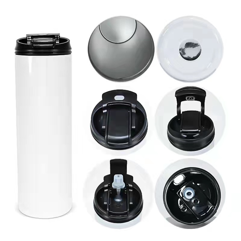 Wholesale 20 oz double wall insulated sublimation blank stainless steel black lid coffee mug straight sport tumblers with straws