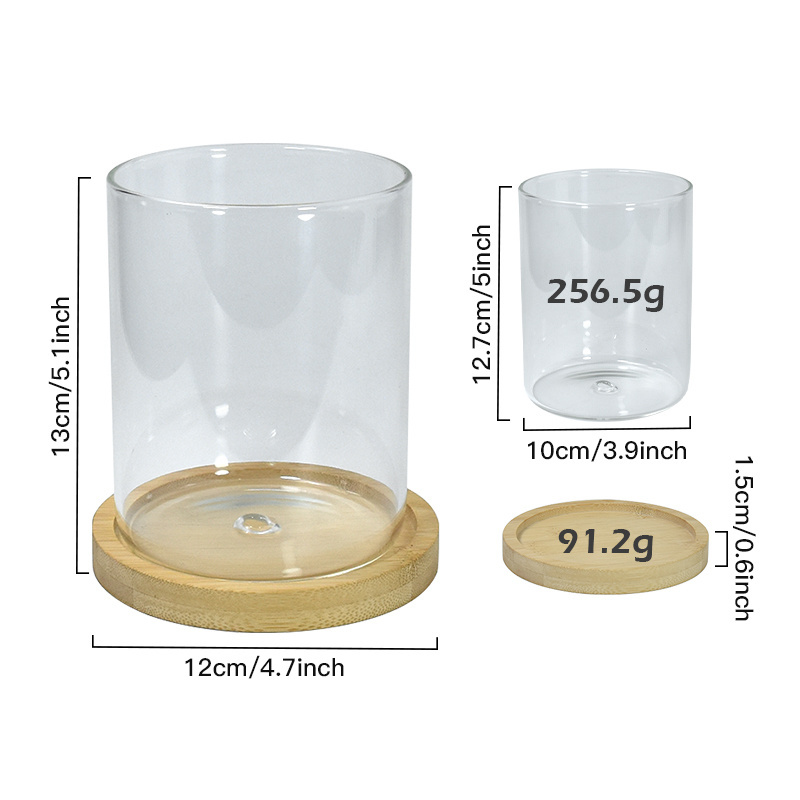 Wholesale Factory Supplies Cylinder vase shape Cheap tall transparent wedding clear sublimation candles glass vases