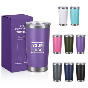 Custom shape coffee mugs 20oz regular tumbler cup stainless steel insulated customized tumblers wholesale bulk with gift box