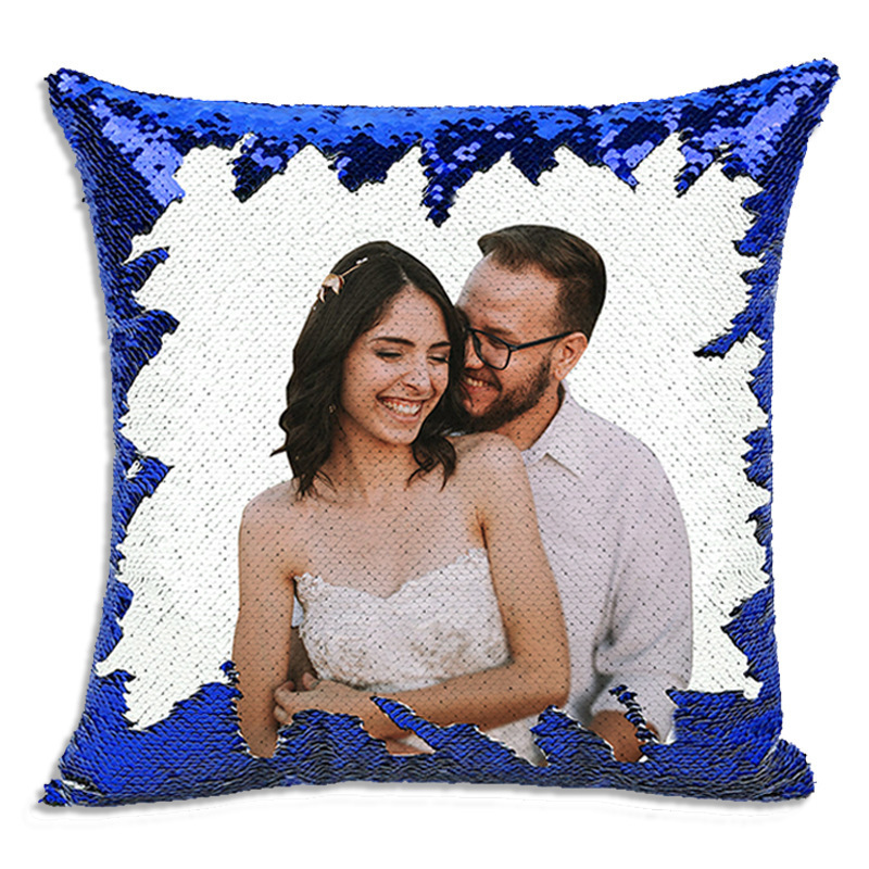 Wholesale 16x16 inch 40x40cm Sublimation Flip Sequins Pillow Cover Case Decoration Customized Sublimation Blank Pillow Case