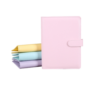 Custom Pu Leather Budget Binder office supplies with buckle Notebook Planner Cover A5 A6 Binder Ring Bound Planner