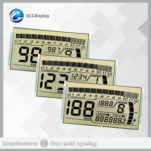 high quality custom segment lcd SJXDGW013 HTN Positive lcd display for motorcycle 5.0V anti-glare monochrome 7 segment lcd