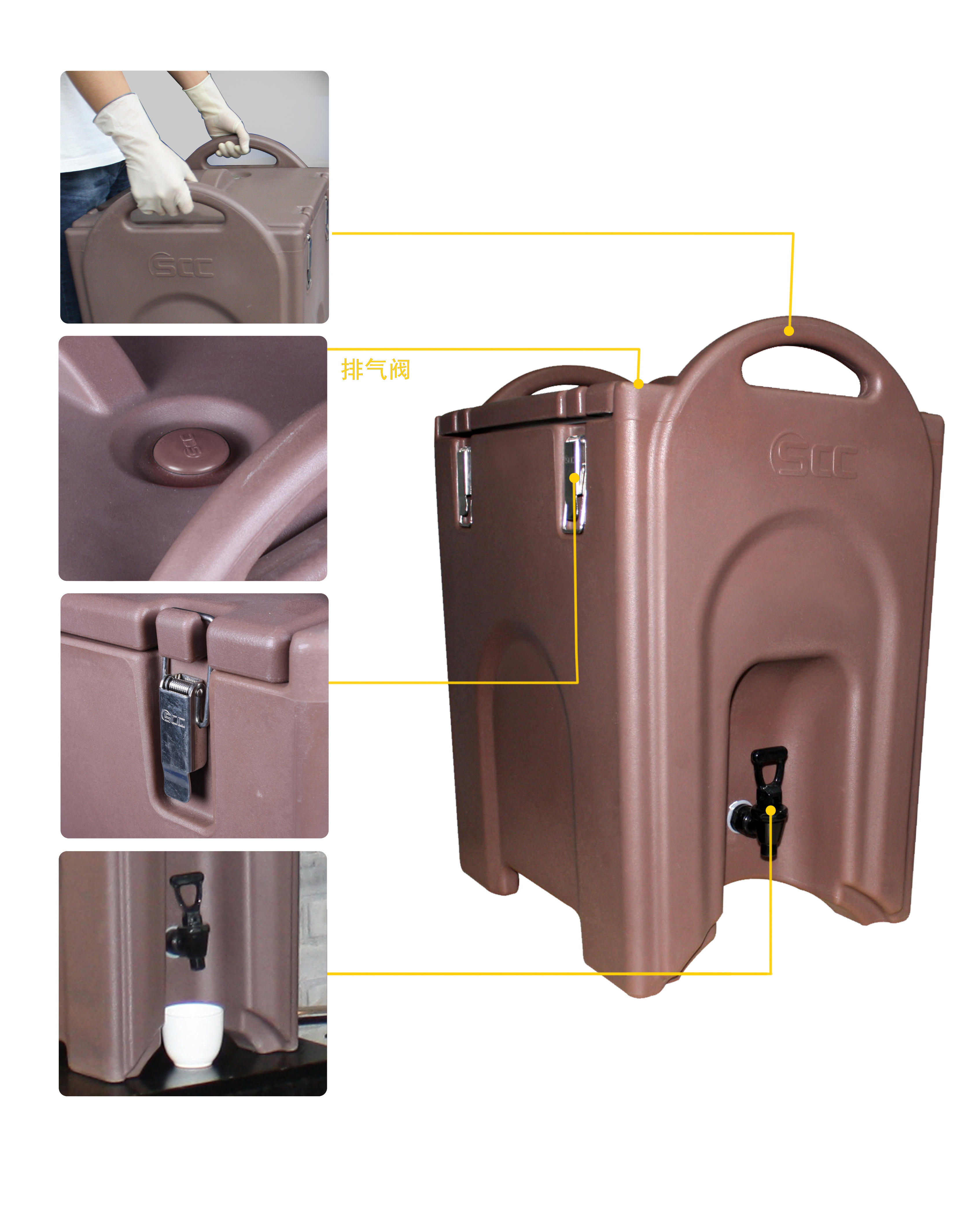 Food Standard Insulated Beverage Server Drink Dispenser For Both Hot or Cold