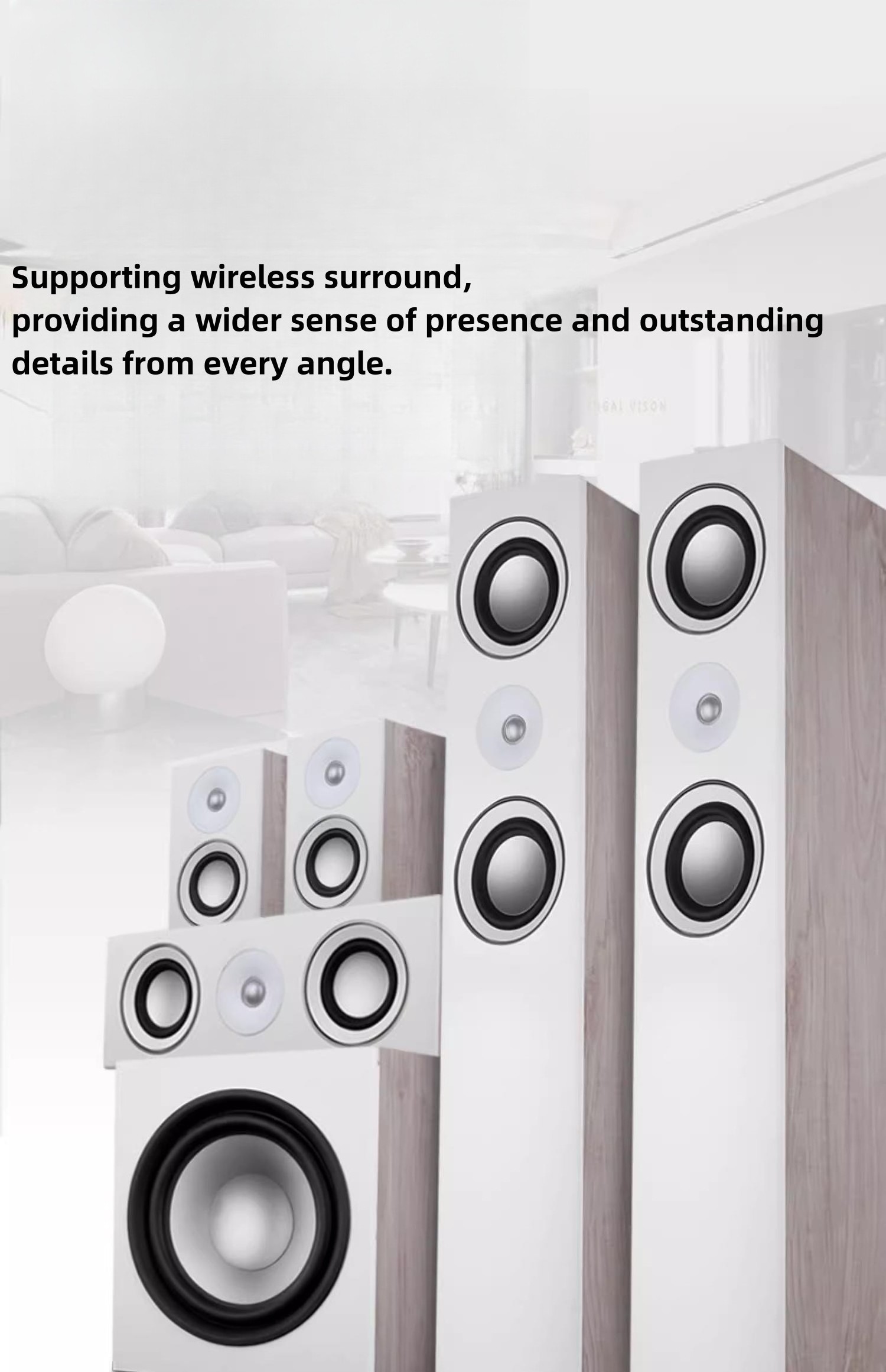 New Arrival Living Room Sound System Wood TV Wireless Karaoke 5.1 Home Theater System