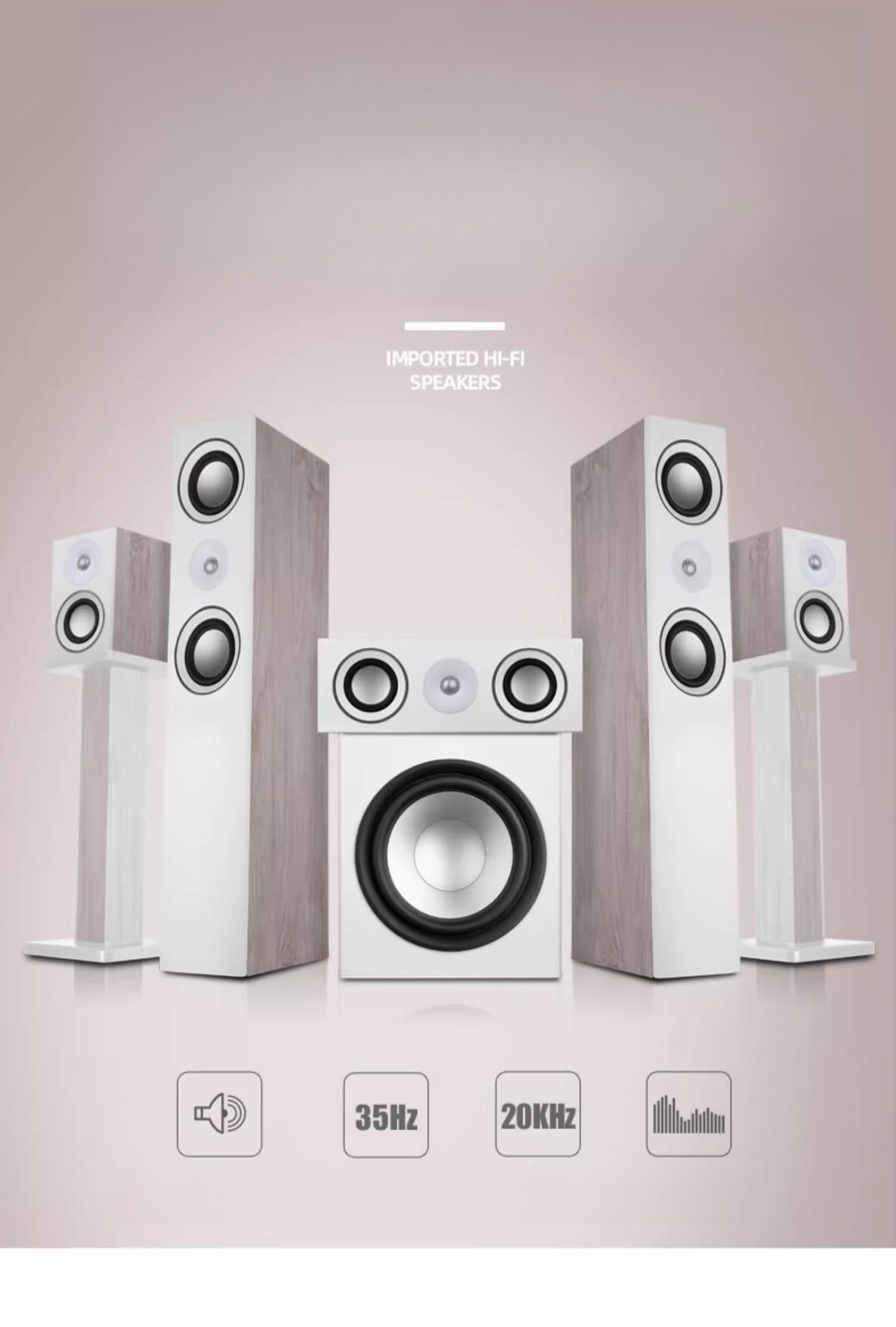 New Arrival Living Room Sound System Wood TV Wireless Karaoke 5.1 Home Theater System