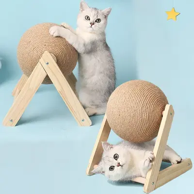 Wholesale Custom Cat Scratcher Scratching Ball Toy Kitten Cardboard Recycled Cat Scratching Board