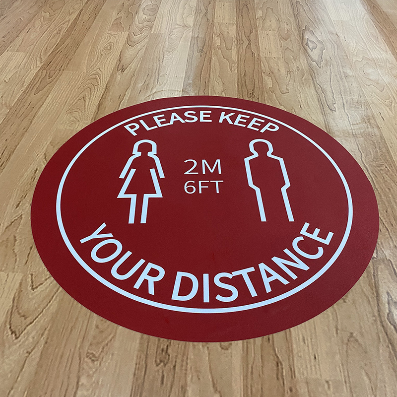 Decals custom advertising waterproof sticker keep social distance wait floor airport subway vinyl ground arrow floor sticker