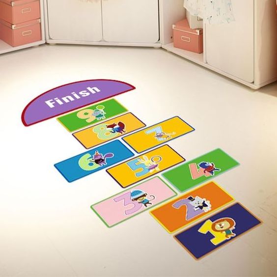 Custom Floor Puzzles for Kids Hopscotch Game Stickers for Classroom and  Home