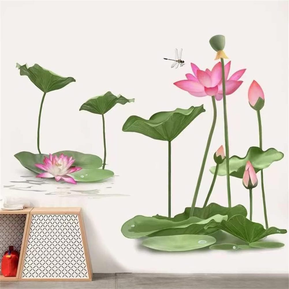 Removable Waterproof A Large Wall Decals Sticker With Flowers For Kids Bedroom