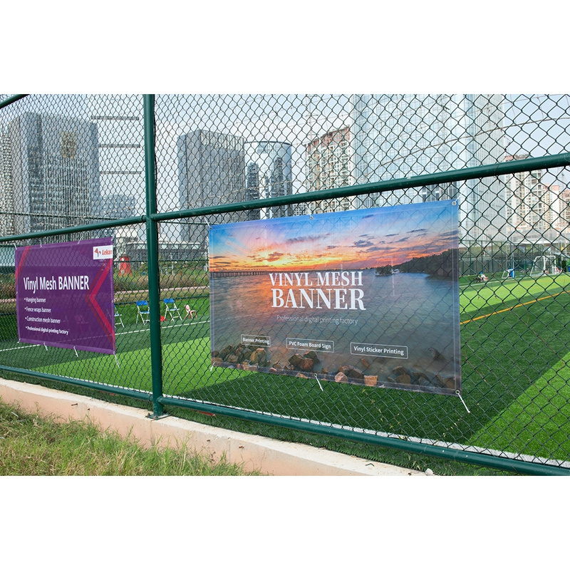 Outdoor Hanging Advertising Pvc Mesh Banner Full Color Digital Printing Banners