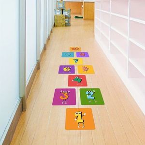 Custom Cartoon Hopscotch floor Sticker for Kids Game Room Nursery Decoration Wall Decal