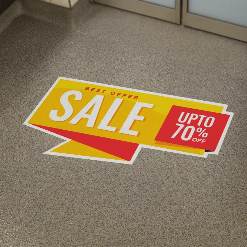 Custom Logo PVC Vinyl 3d Promotion Floor Sticker Waterproof Advertising Ground Decal