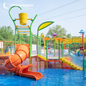 Fun Water Park Equipment Fiberglass Water Slides Swimming Pool Slide  Mini Water House Aqua Park For Kids